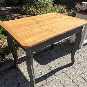 antiker Küchentisch, Schreibtisch, Esstisch, 101 x 71 cm, grau