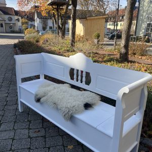 Truhenbank, Schwedenbank, 180 cm, ohne Ornamentik