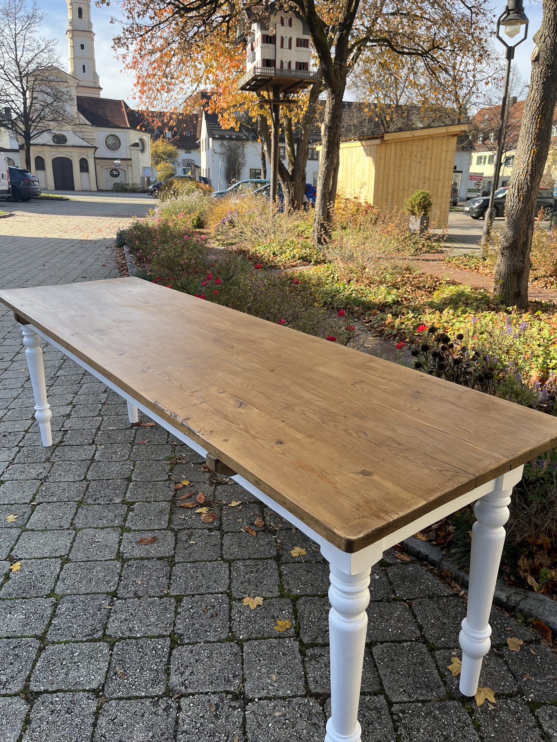 antiker Gesindetisch, 238 x 70 cm, Tisch, antiker Esstisch, Tafel, schmal