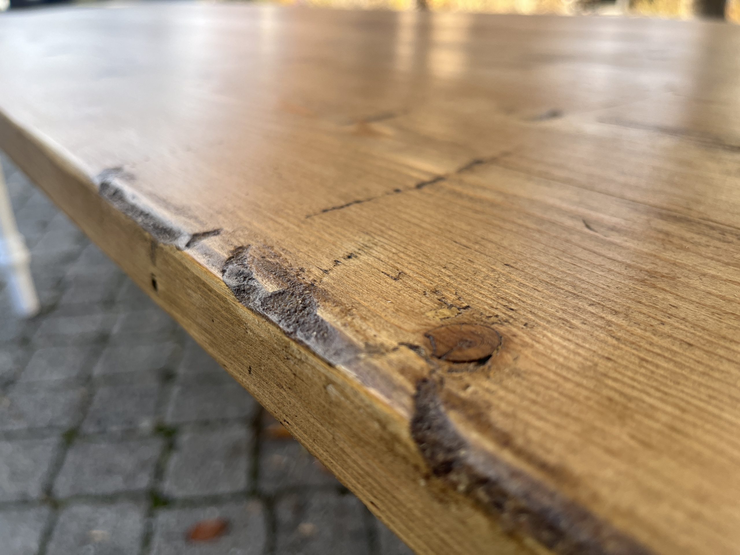 antiker Gesindetisch, 238 x 70 cm, Tisch, antiker Esstisch, Tafel, schmal – Bild 6