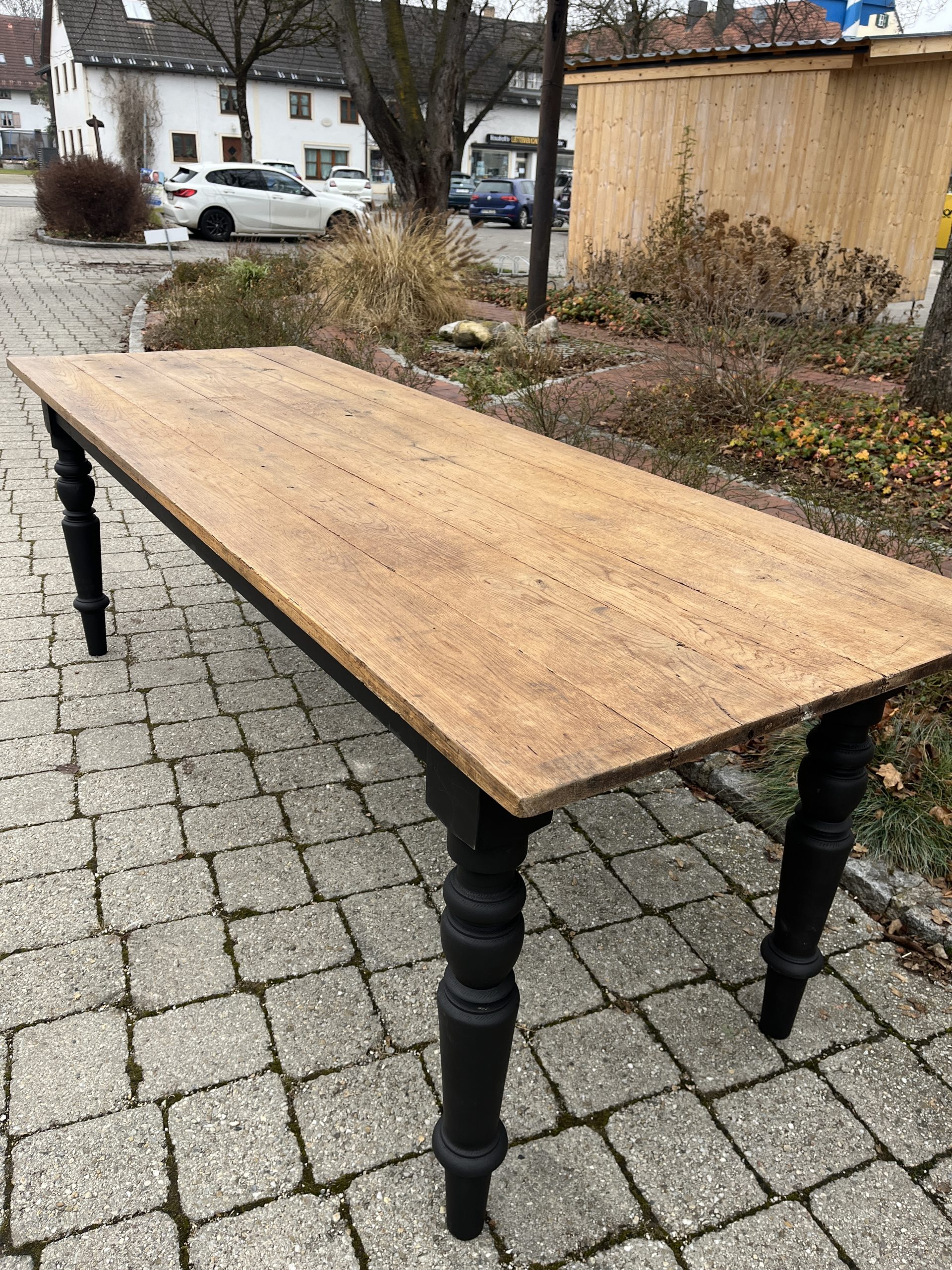 antiker Esstisch, Tisch, Klostertisch, Wirtshaustisch, Tafel, Landhaustisch, Eiche, 227 x 80 cm