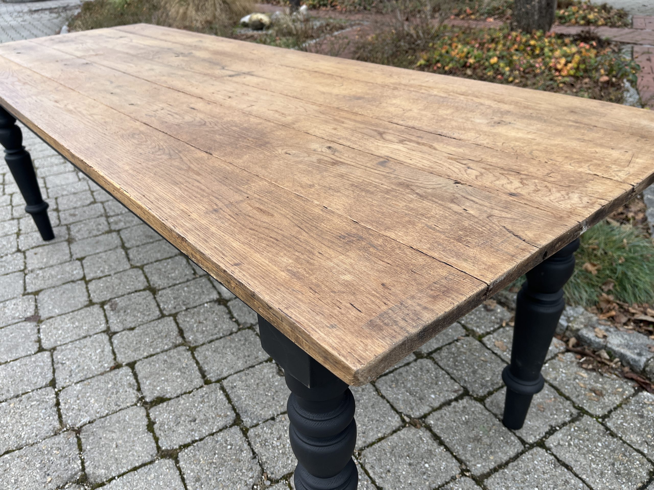 antiker Esstisch, Tisch, Klostertisch, Wirtshaustisch, Tafel, Landhaustisch, Eiche, 227 x 80 cm – Bild 4