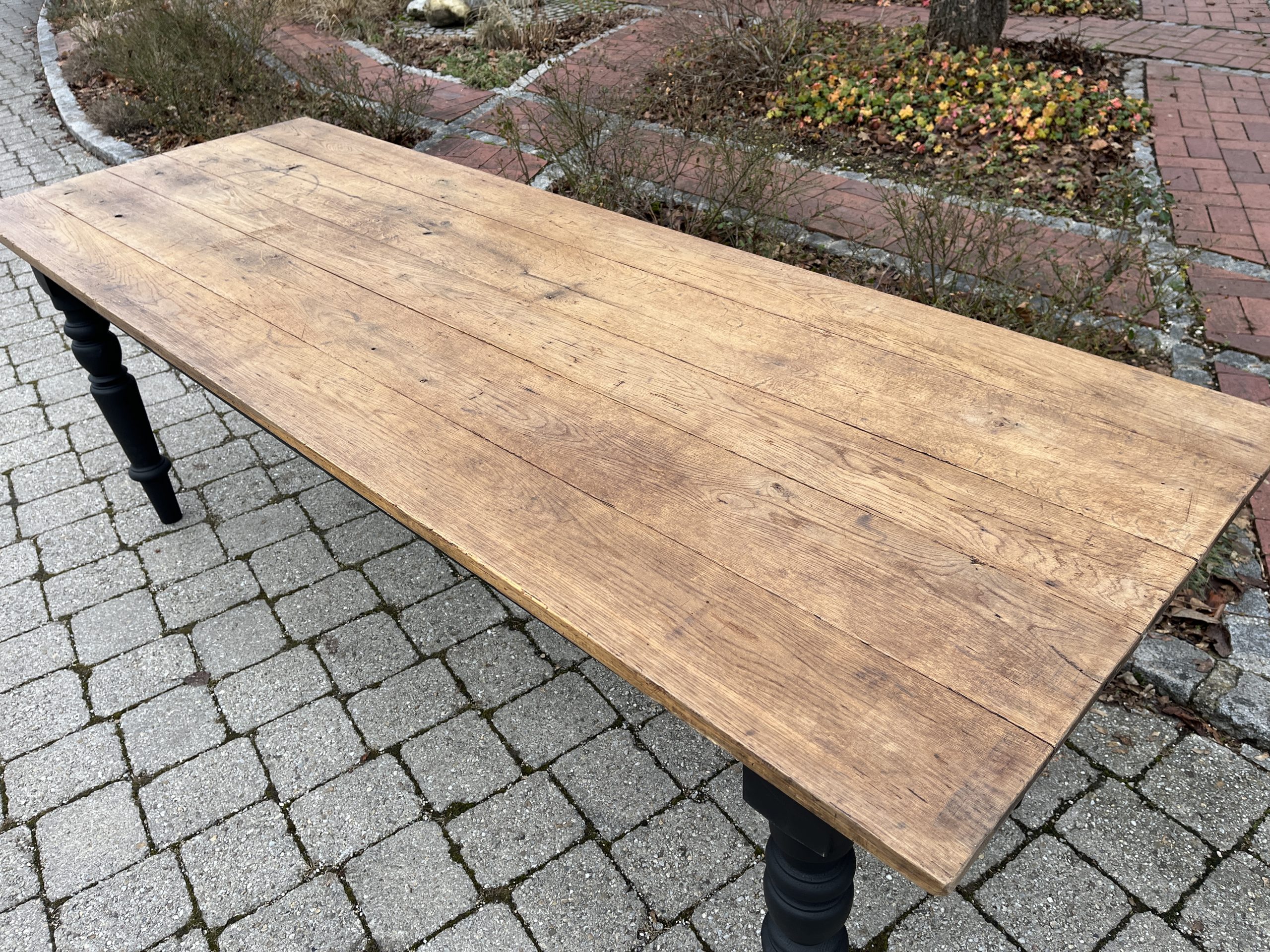 antiker Esstisch, Tisch, Klostertisch, Wirtshaustisch, Tafel, Landhaustisch, Eiche, 227 x 80 cm – Bild 8