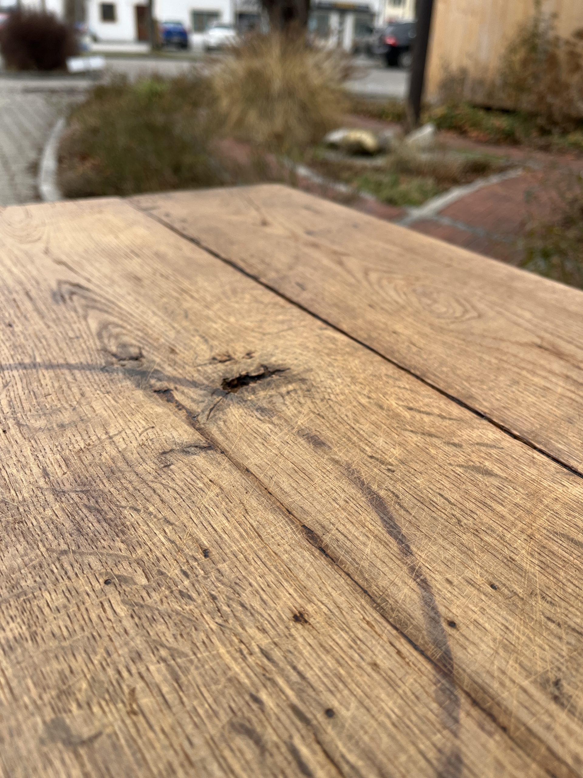 antiker Esstisch, Tisch, Klostertisch, Wirtshaustisch, Tafel, Landhaustisch, Eiche, 227 x 80 cm – Bild 9