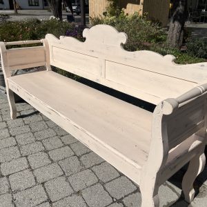 Antike Bank, Sitzbank, Holzbank, Jugendstil, 195 cm