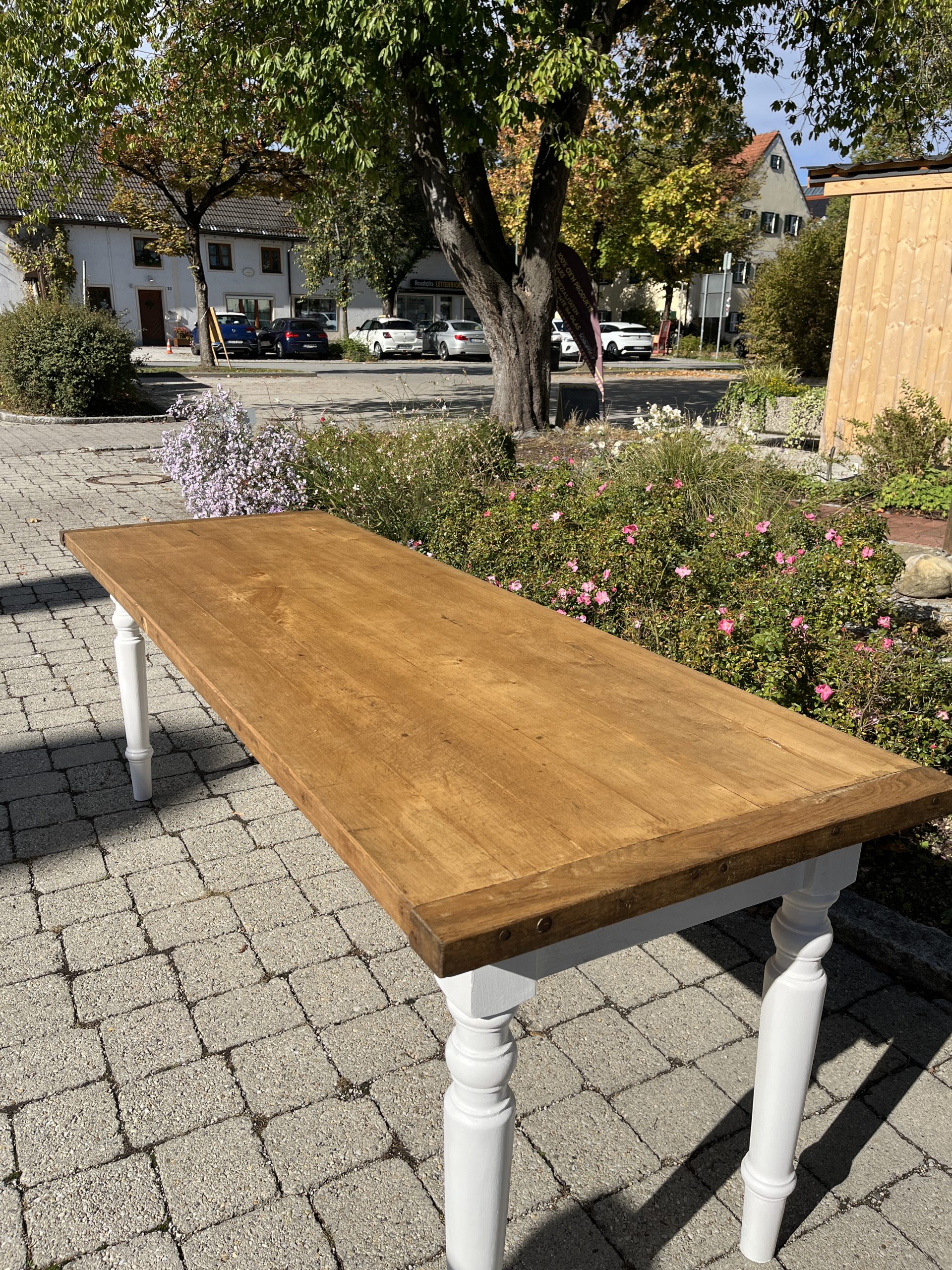 antiker Esstisch, Tisch, Gesindetisch, Wirtshaustisch, Landhaustisch 222 x 76 cm