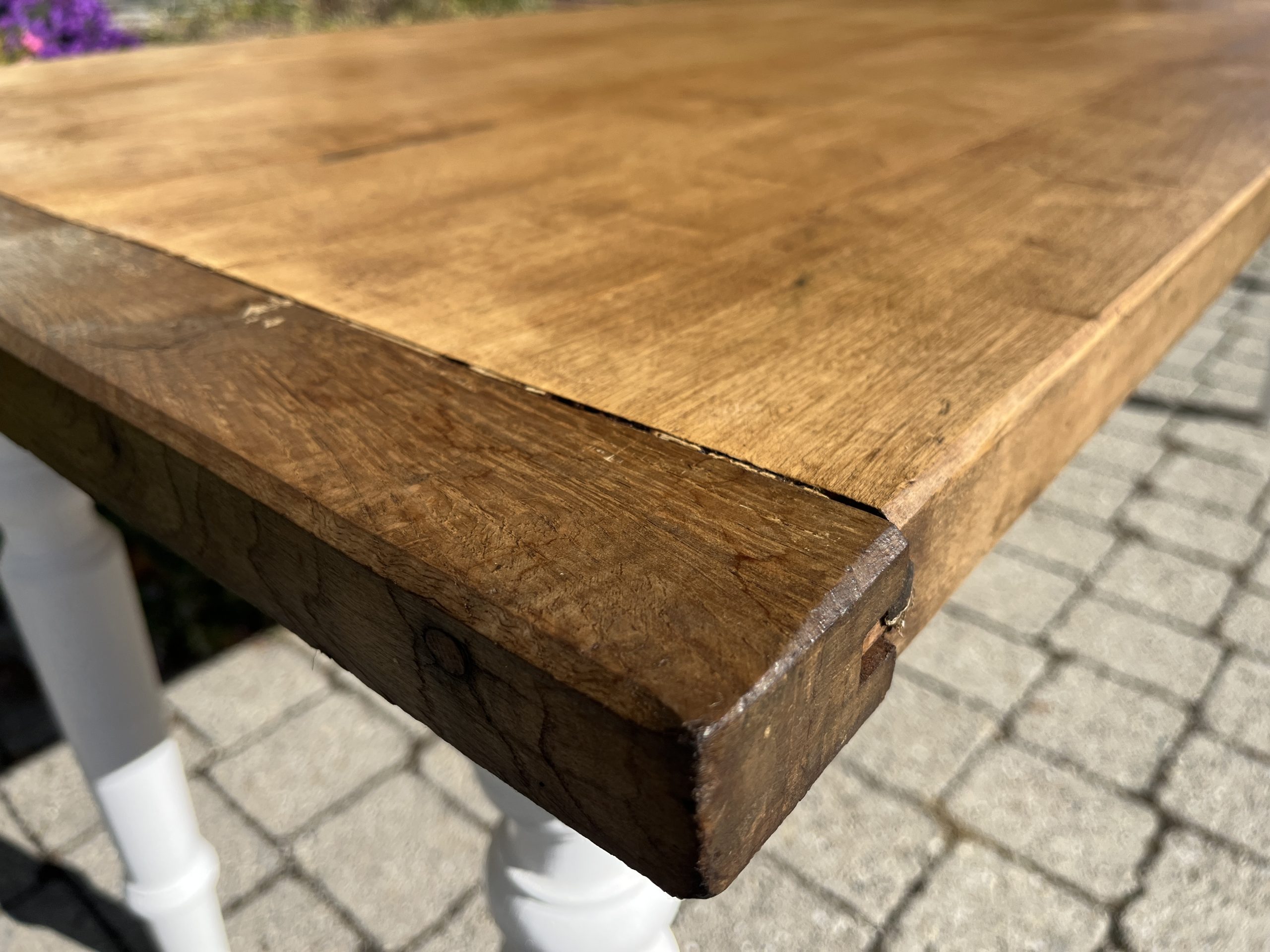 antiker Esstisch, Tisch, Gesindetisch, Wirtshaustisch, Landhaustisch 222 x 76 cm – Bild 7