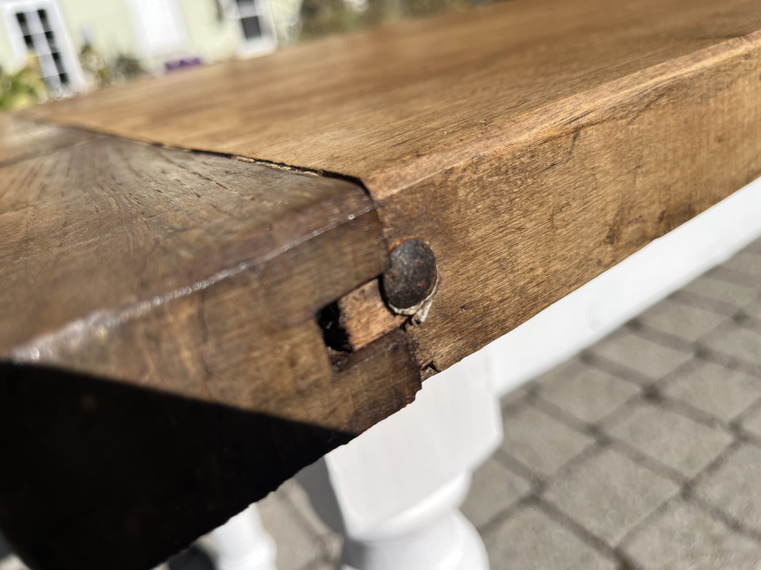antiker Esstisch, Tisch, Gesindetisch, Wirtshaustisch, Landhaustisch 222 x 76 cm – Bild 8